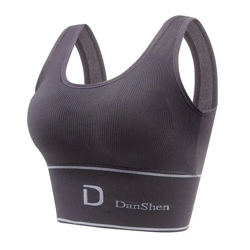 Women's Sexy Underwear Seamless Sports Bra high elasticity Deep U-Shaped Without Steel Ring Yoga Bra Top