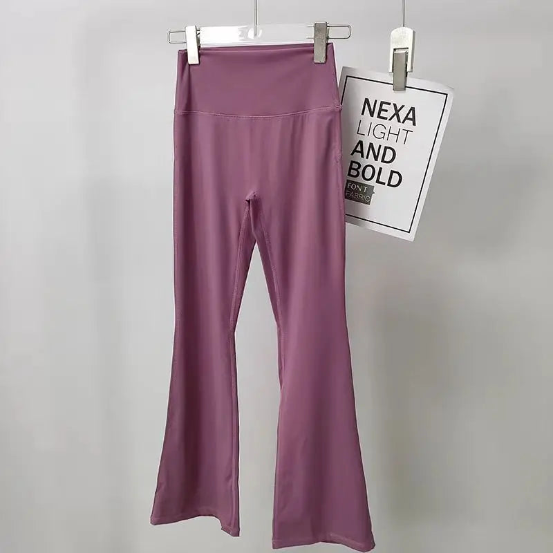 High-Waist Flared Yoga Leggings for Women High-End Wide-Leg Breathable Gym Casual Sports Bottoms