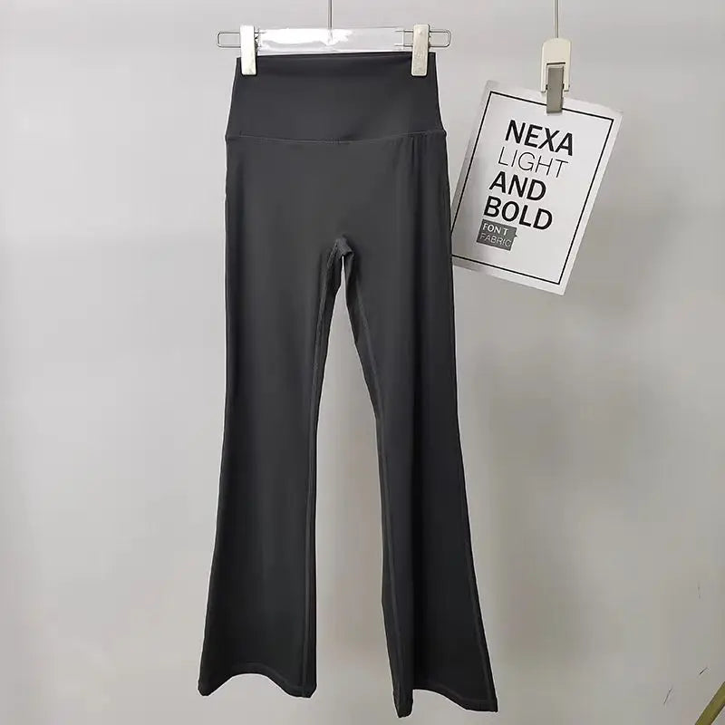 High-Waist Flared Yoga Leggings for Women High-End Wide-Leg Breathable Gym Casual Sports Bottoms