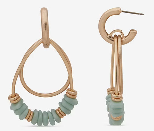 a.n.a Gold Tone Orbital Drop Earrings