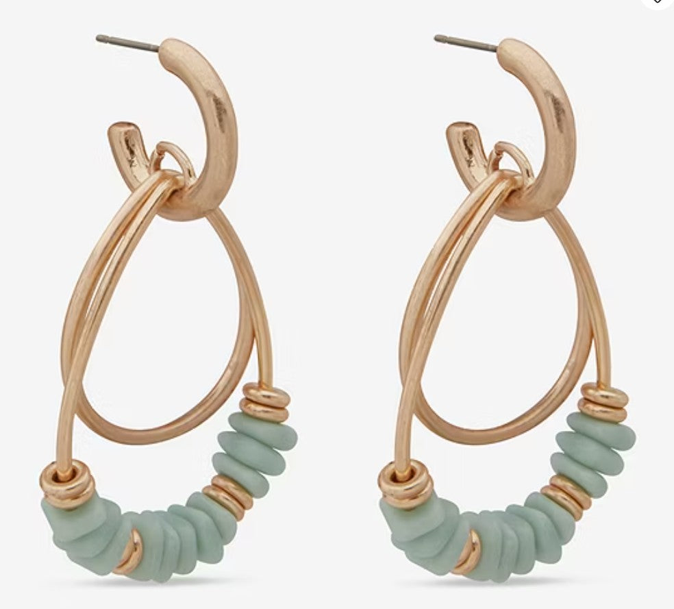 a.n.a Gold Tone Orbital Drop Earrings