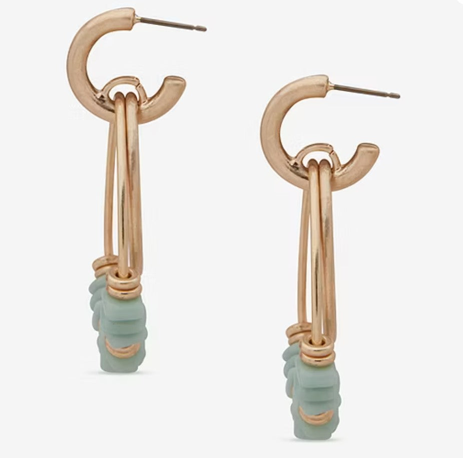 a.n.a Gold Tone Orbital Drop Earrings