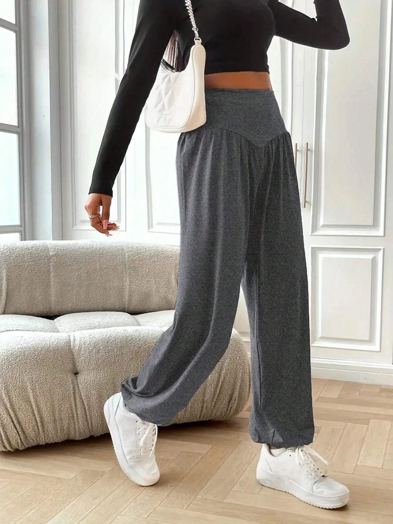 Women's Elastic Loose Casual Soft Sports Yoga Pants Dance Pants For Female Exercise Sportswear Outdoor Dailywear