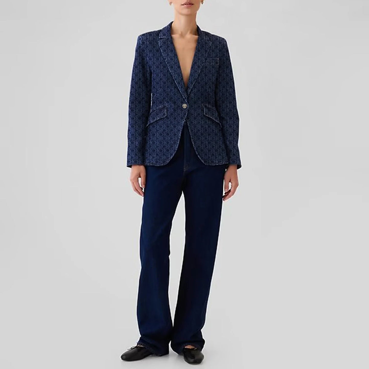 Women Denim Coats Fashion Pockets Denim Single Breasted Jackets Vintage Tailored Collar Suit Jacket Female Chic Lady Outfits