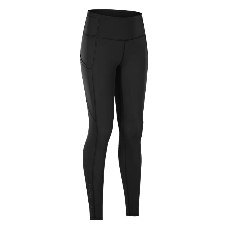 2025 New Yoga Pants, High Quality Women's Sports Bottom Pants with Side Pockets, and Gym Exercise Jogging Crop Pants