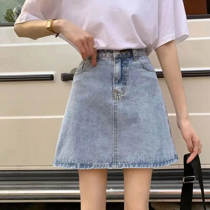 Summer Denim Short Skirt for Women High Wiast Sexy Tight Bag Hip Skirts Lady Slim Fit Y2K Female Short Jeans Skirts DURIKIES
