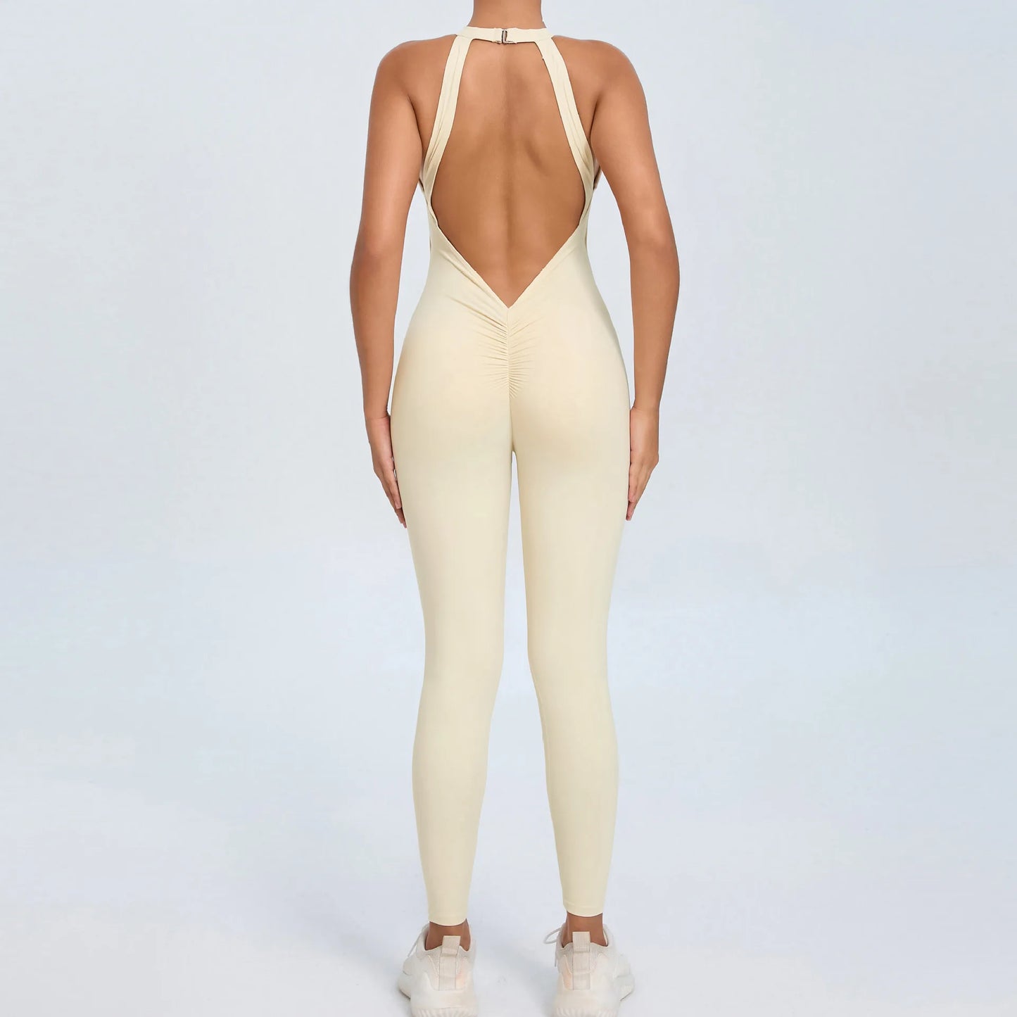 2024 Rompers Yoga Sets Sleeveless pants Jumpsuit for Women Fitness Gym Clothing Workout Open Back Sports Suit with chest pad