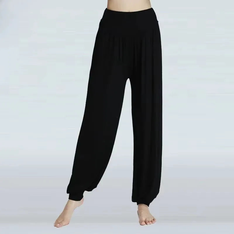 1PCS Women's Elastic Loose Casual Cotton Soft Yoga Sports Dance Pants Comfortable And Breathable