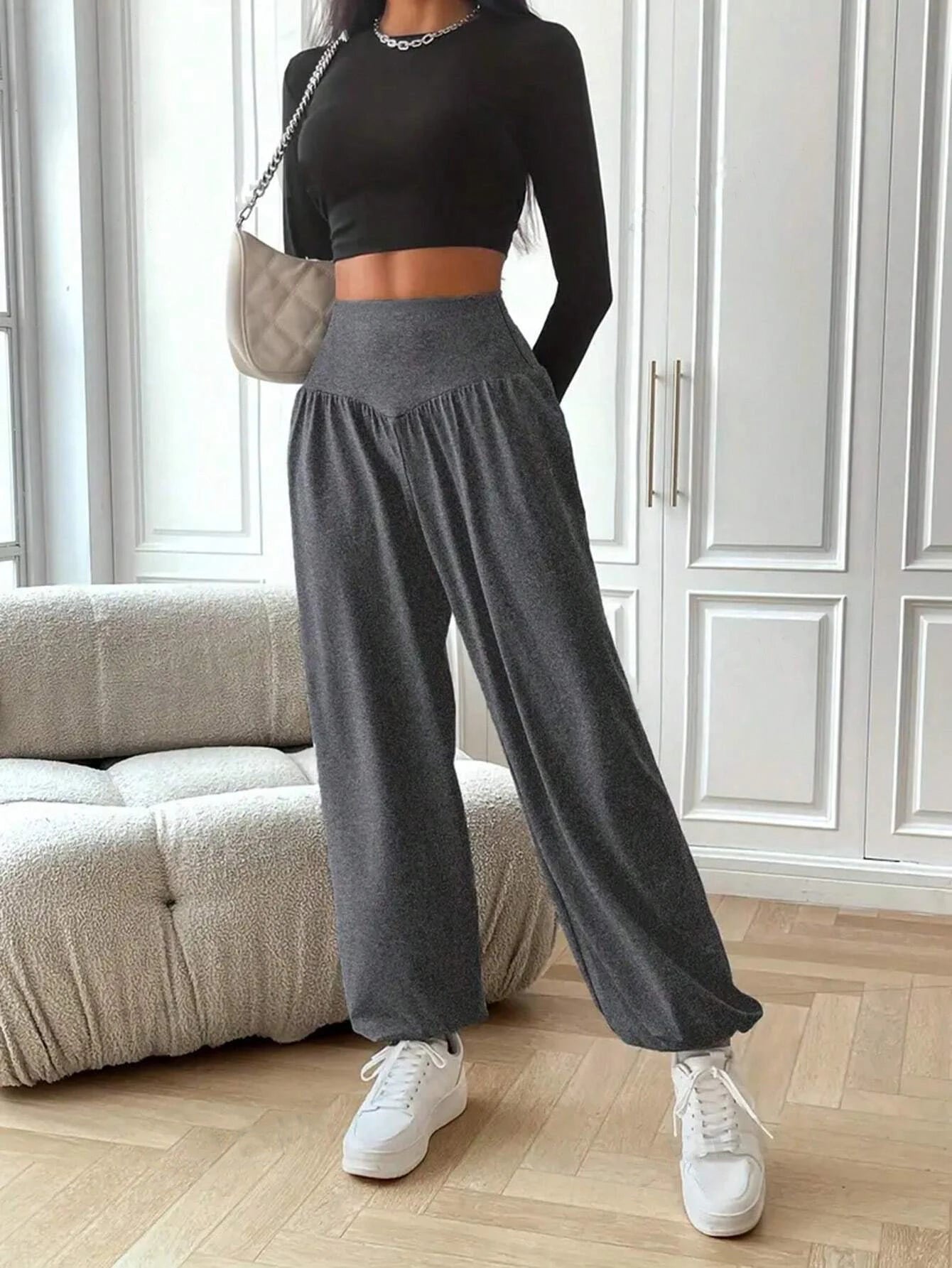 Women's Elastic Loose Casual Soft Sports Yoga Pants Dance Pants For Female Exercise Sportswear Outdoor Dailywear