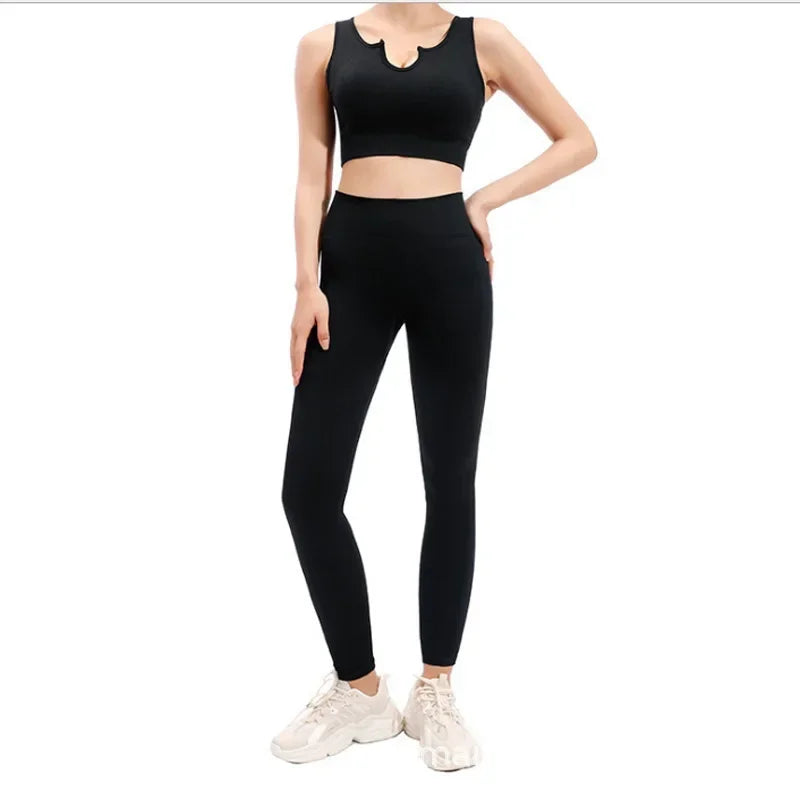 Yoga Threaded Pants Seamless High Elastic Tightening Breathable Breathable Quick Drying Outer Wear Sports Bottom Fitness 9 Pants