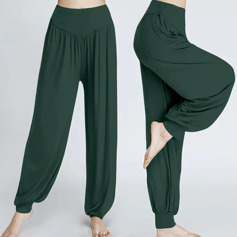 1PCS Women's Elastic Loose Casual Cotton Soft Yoga Sports Dance Pants Comfortable And Breathable