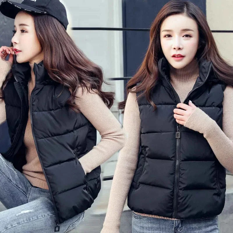Winter Sleeveless Jacket Female Hoodies Down Vest 2024 New Duck Down Puffer Waistcoat Ultra Light Winderproof Puffer Coat Outwea
