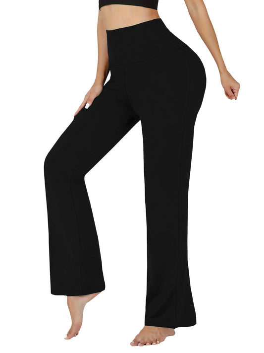 Women's Super Soft Flare Pants High Waisted Tummy Control Workout Yoga Leggings Bell Bottoms