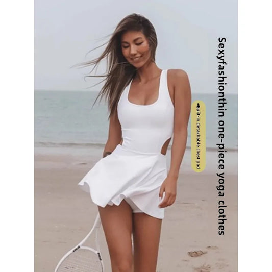 2025 New Arrival Fashion Sexy Thin Sports Yoga Dress - Fitness Dress with Trendy Design High-End Active Fashion