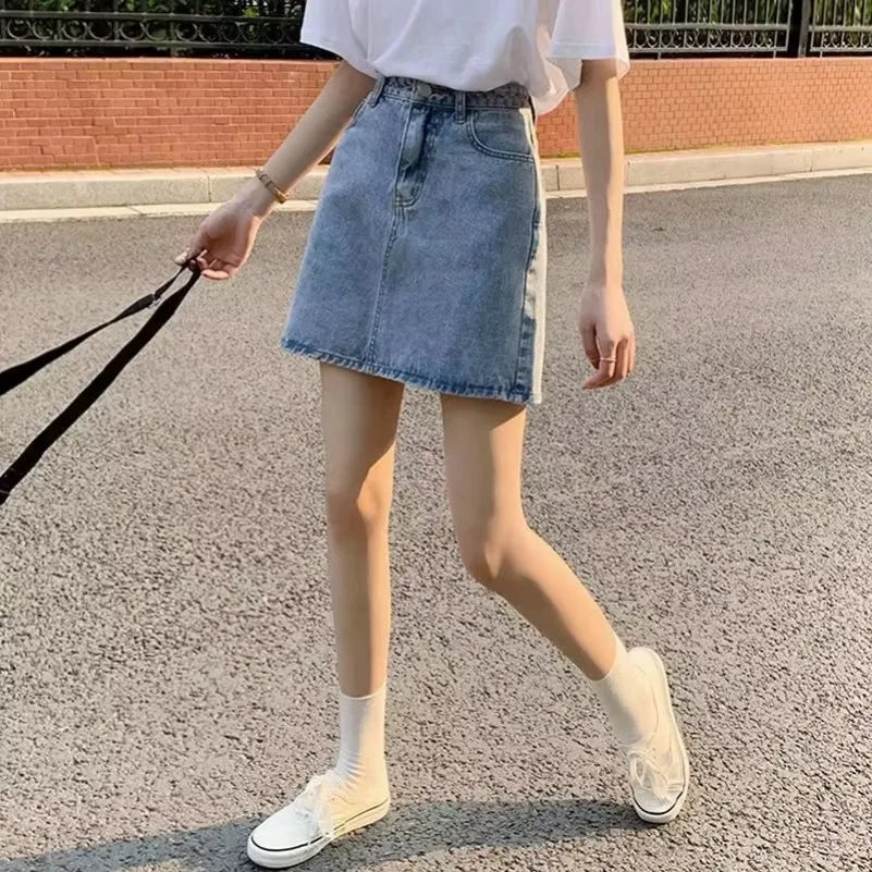 Summer Denim Short Skirt for Women High Wiast Sexy Tight Bag Hip Skirts Lady Slim Fit Y2K Female Short Jeans Skirts DURIKIES