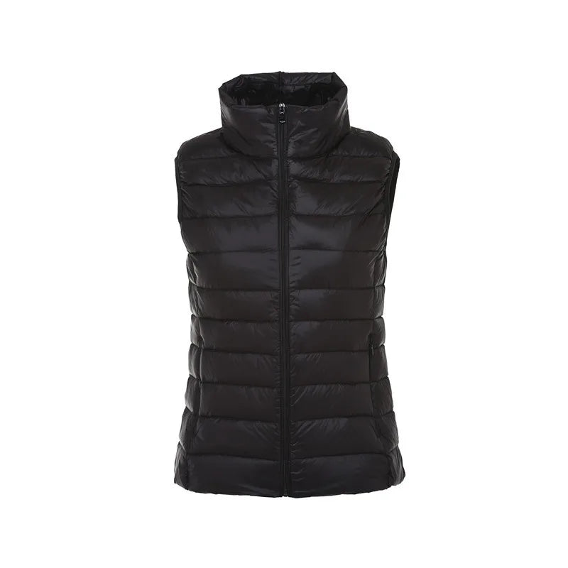 Women Sleeveless Vest Jackets Winter Fashion Male Cotton-Padded Vest Coats women Stand Collar Warm Waistcoats Clothing