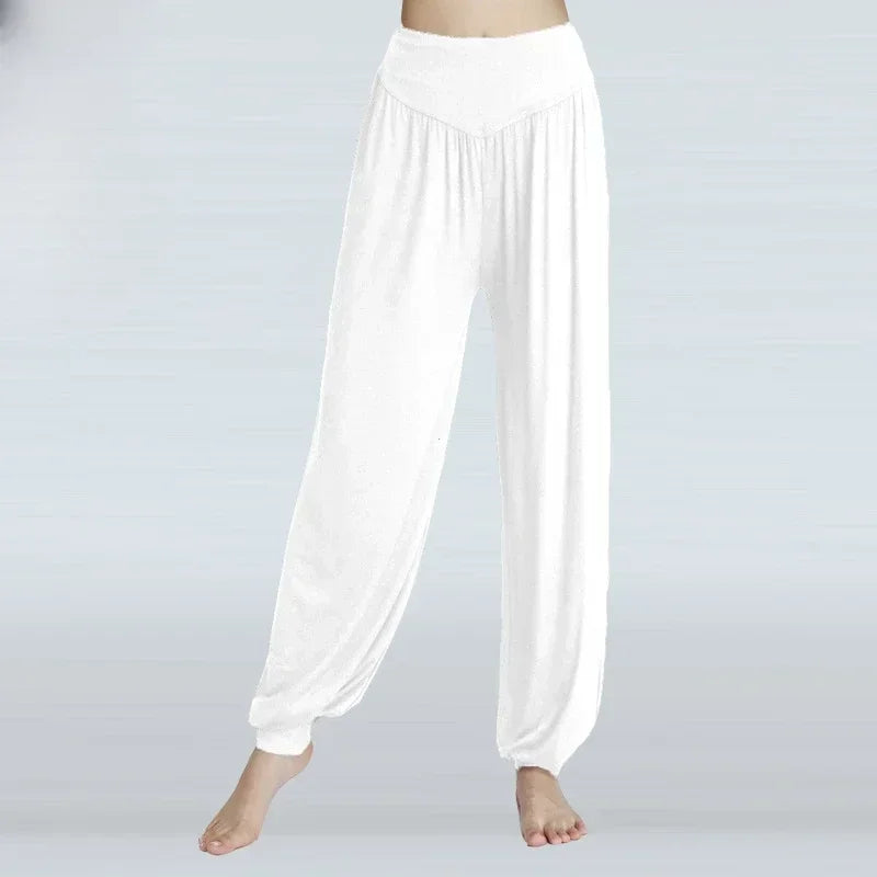 1PCS Women's Elastic Loose Casual Cotton Soft Yoga Sports Dance Pants Comfortable And Breathable