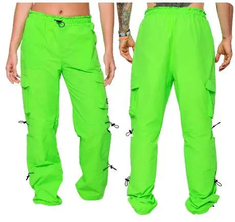 ABCDE Fitness Casual Sports overall Trousers hip hop cargo pants running  bottom overall workwear camping bottoms 0338