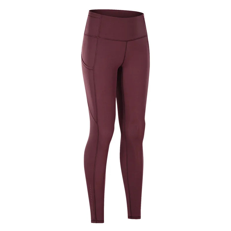 2025 New Yoga Pants, High Quality Women's Sports Bottom Pants with Side Pockets, and Gym Exercise Jogging Crop Pants
