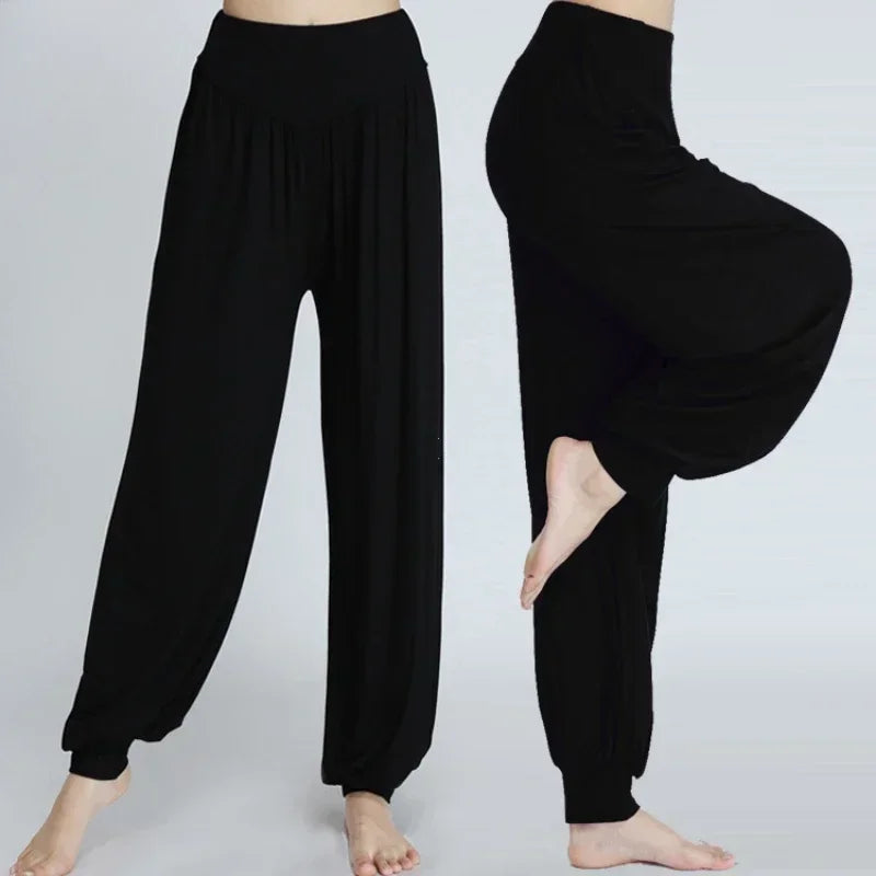 1PCS Women's Elastic Loose Casual Cotton Soft Yoga Sports Dance Pants Comfortable And Breathable