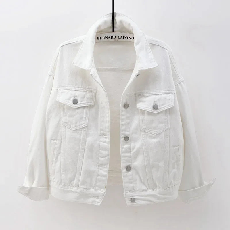 Classic Denim Jacket Women Jeans 2023 Jean Boyfriend Jackets for Women Oversize Loose Coat Veste Femme Purple White Yellow Mujer