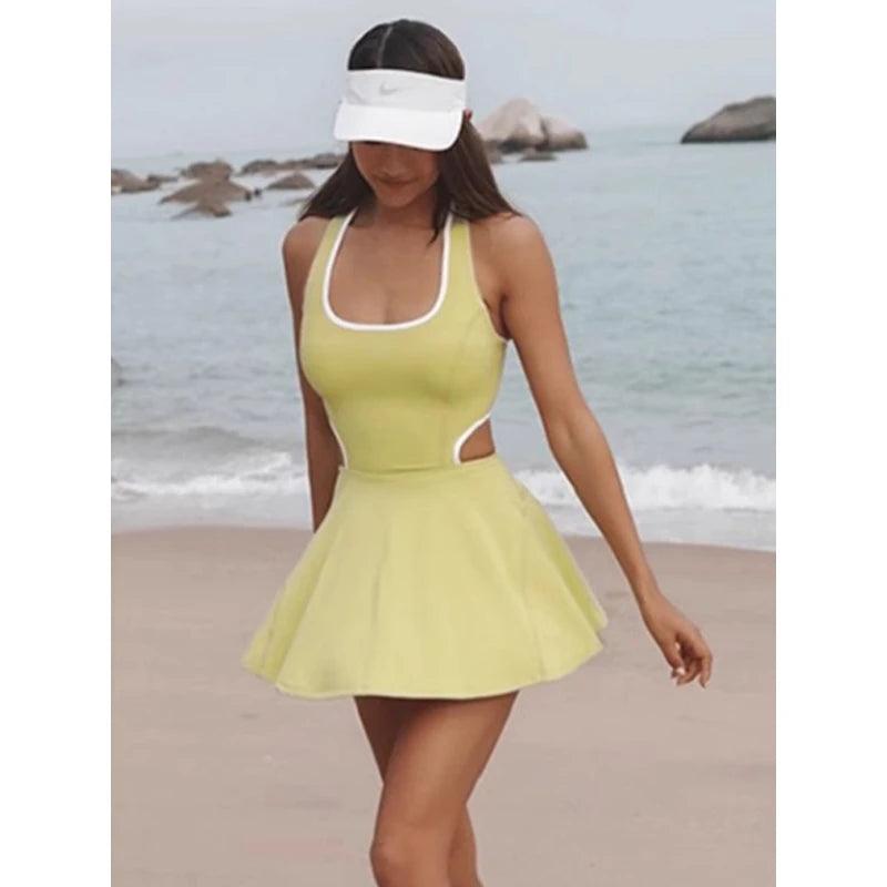 2025 New Arrival Fashion Sexy Thin Sports Yoga Dress - Fitness Dress with Trendy Design High-End Active Fashion