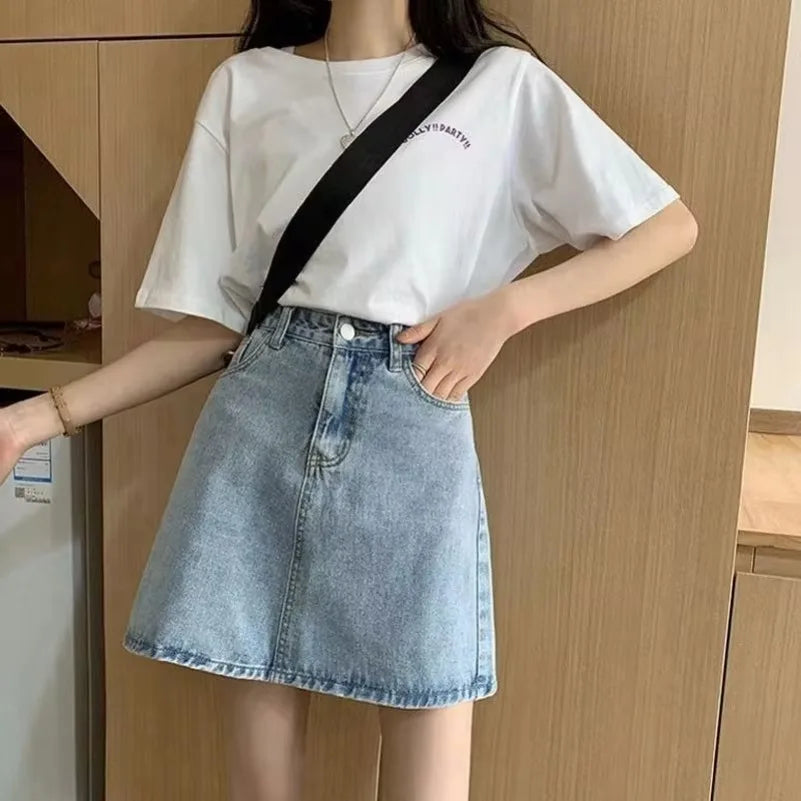 Summer Denim Short Skirt for Women High Wiast Sexy Tight Bag Hip Skirts Lady Slim Fit Y2K Female Short Jeans Skirts DURIKIES