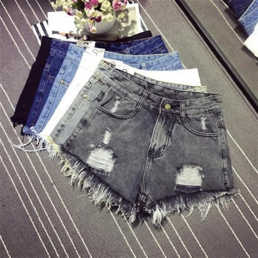 A-Line Sexy Hot Girl Denim Shorts Fashion Women Hollow Out Pocket High Waist Short Jeans Casual Streetwear Y2K Vintage Trousers