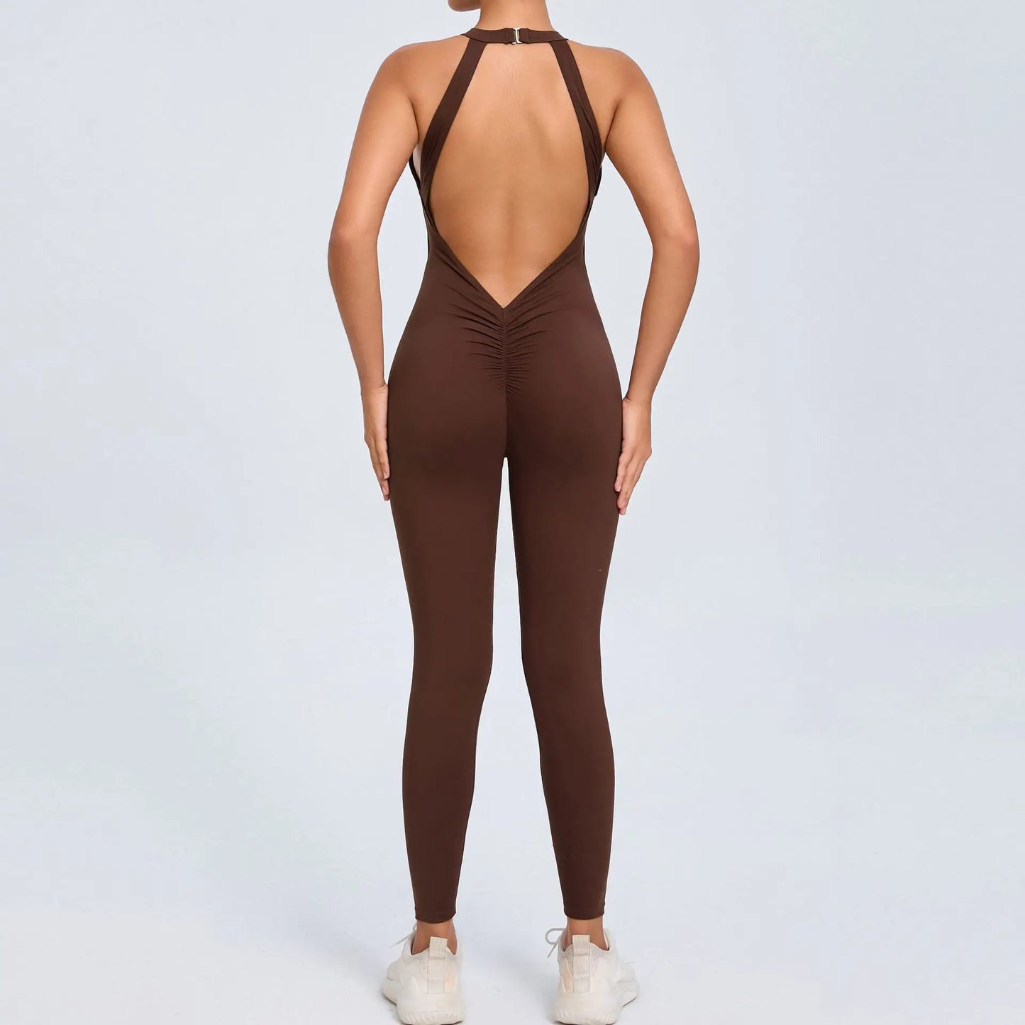 2024 Rompers Yoga Sets Sleeveless pants Jumpsuit for Women Fitness Gym Clothing Workout Open Back Sports Suit with chest pad