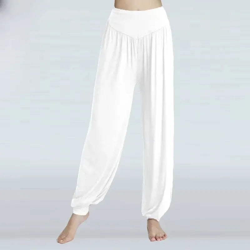 1PCS Women's Elastic Loose Casual Cotton Soft Yoga Sports Dance Pants Comfortable And Breathable