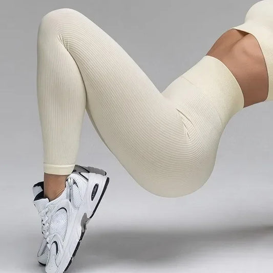 Yoga Threaded Pants Seamless High Elastic Tightening Breathable Breathable Quick Drying Outer Wear Sports Bottom Fitness 9 Pants