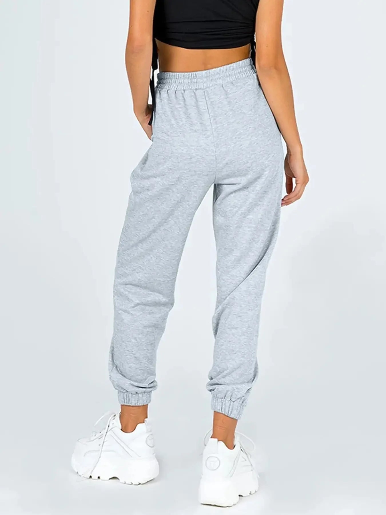 Women's Cinch Bottom Sweatpants High Waisted Athletic Joggers