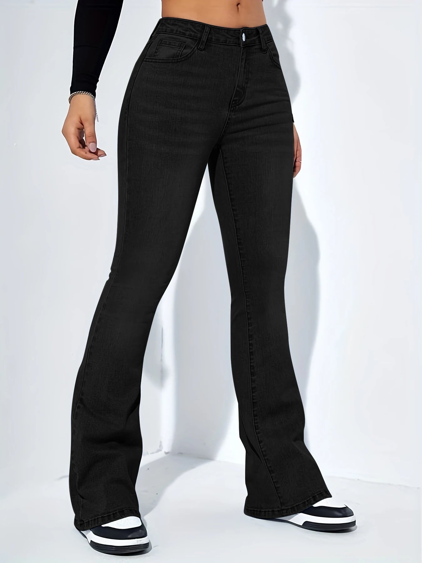 Women's jeans high waist stretch comfortable flared pants Denim pants