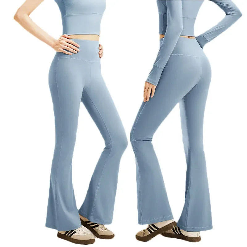 Aiithuug Fleece Warm Yoga Pants Gym Legging Super Stretchy Bell Bottoms Bootcut Yoga Leggings Yoga Flare Leggings Workout