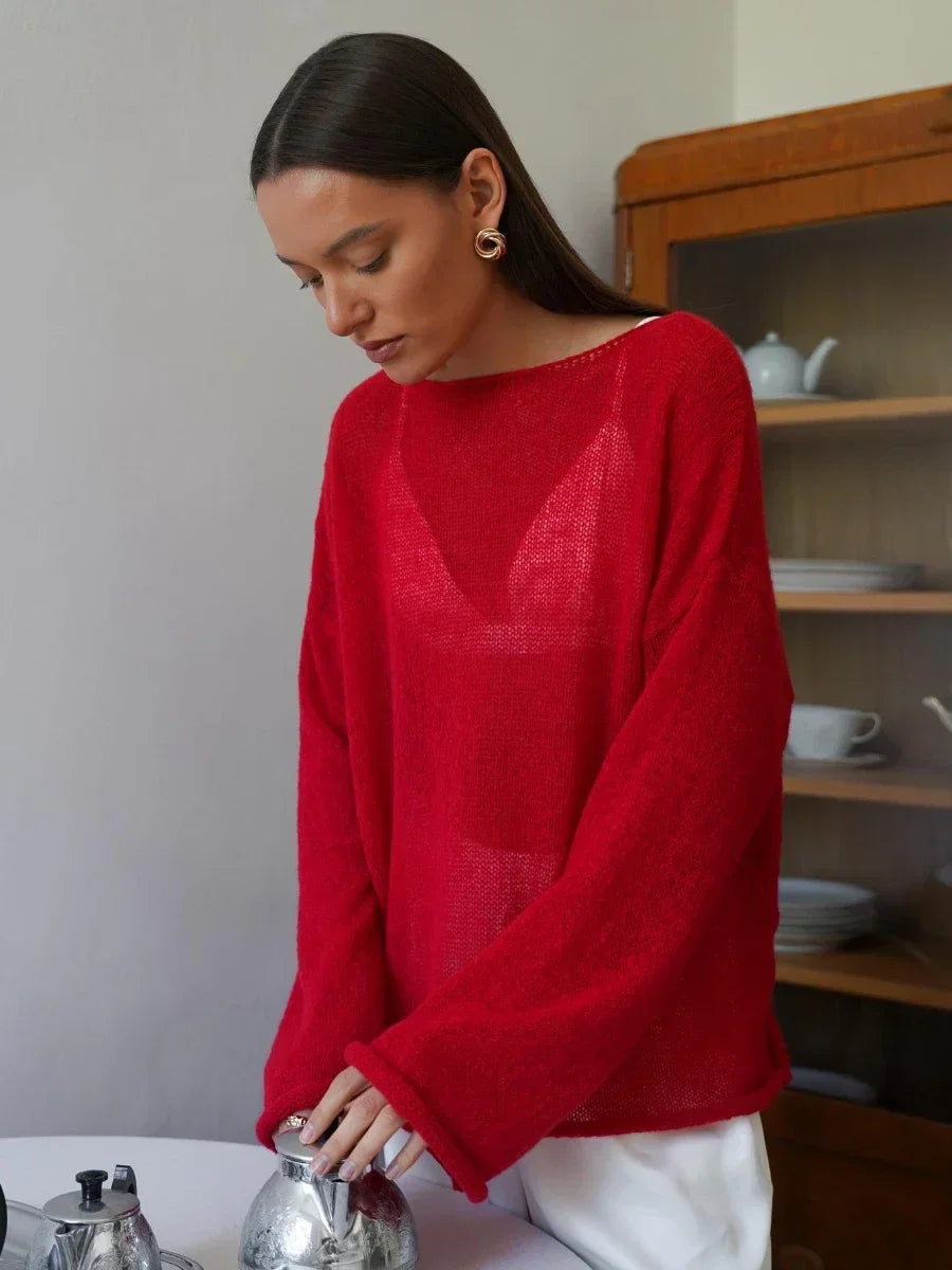 Bornladies Elegant Sweater Women Summer Autumn Casual Fashion Loose Women Pullovers Chic Pink White Jumper Sueter Mujer свитер