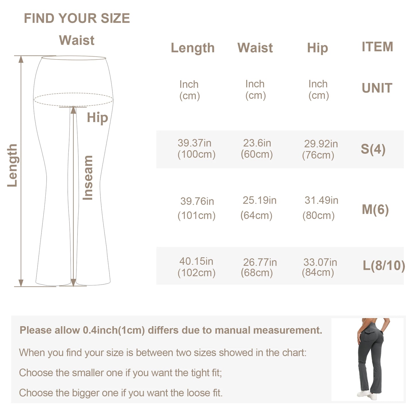 Women's Flare Leggings with Pockets Soft Cargo style Yoga Pants High Waist Gym Slim Pants Fitness and Body Building Sportwear