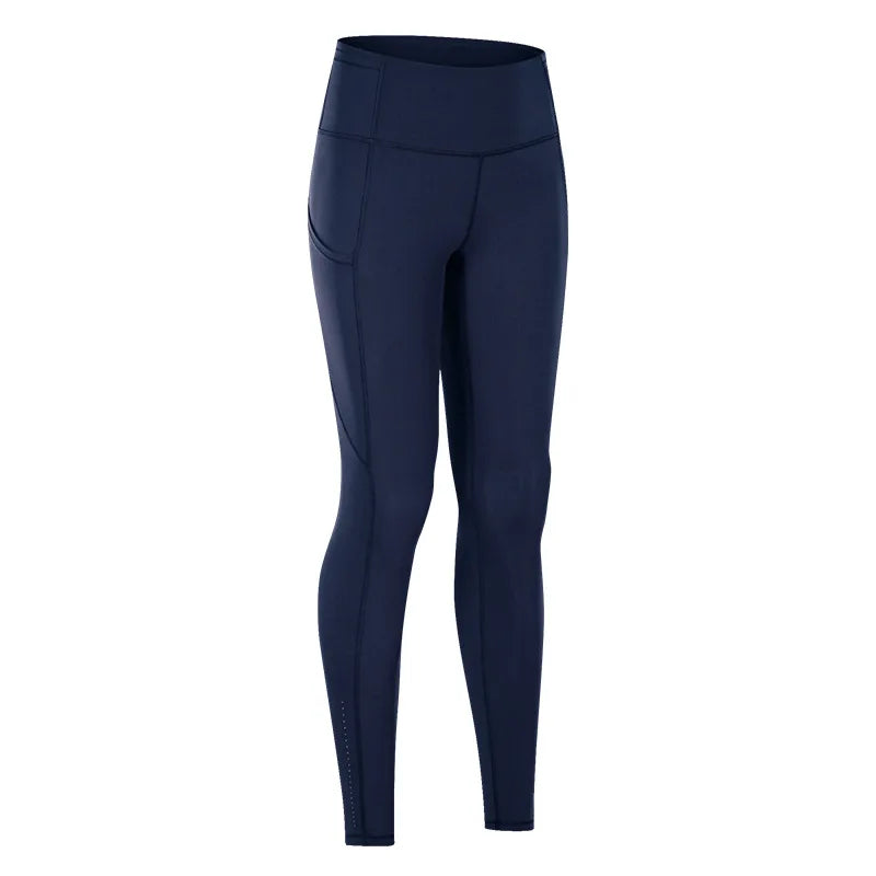 2025 New Yoga Pants, High Quality Women's Sports Bottom Pants with Side Pockets, and Gym Exercise Jogging Crop Pants