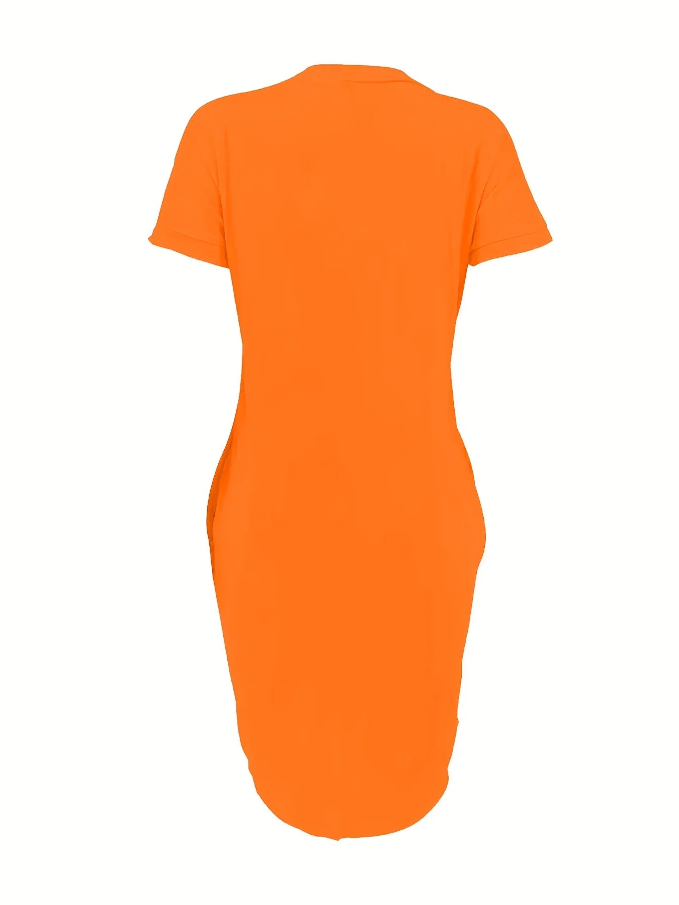 Women'S Casual Knit TShirt Dress  Crew Neck Short Sleeve Fashionable Top Black with Colorful Flag Design
