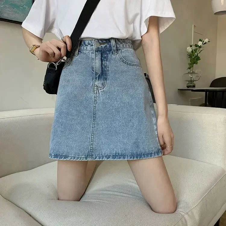 Summer Denim Short Skirt for Women High Wiast Sexy Tight Bag Hip Skirts Lady Slim Fit Y2K Female Short Jeans Skirts DURIKIES
