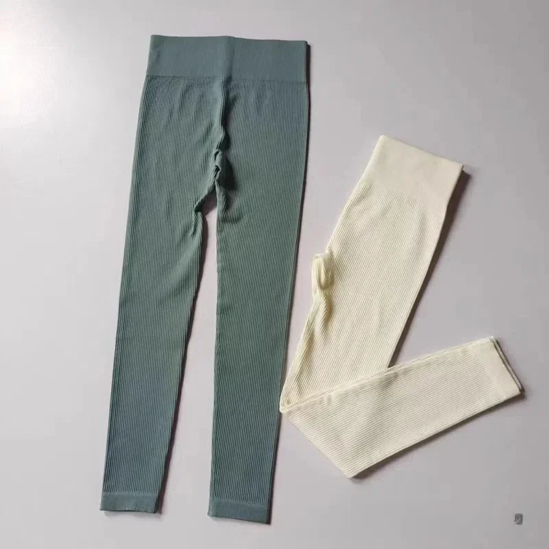 Yoga Threaded Pants Seamless High Elastic Tightening Breathable Breathable Quick Drying Outer Wear Sports Bottom Fitness 9 Pants