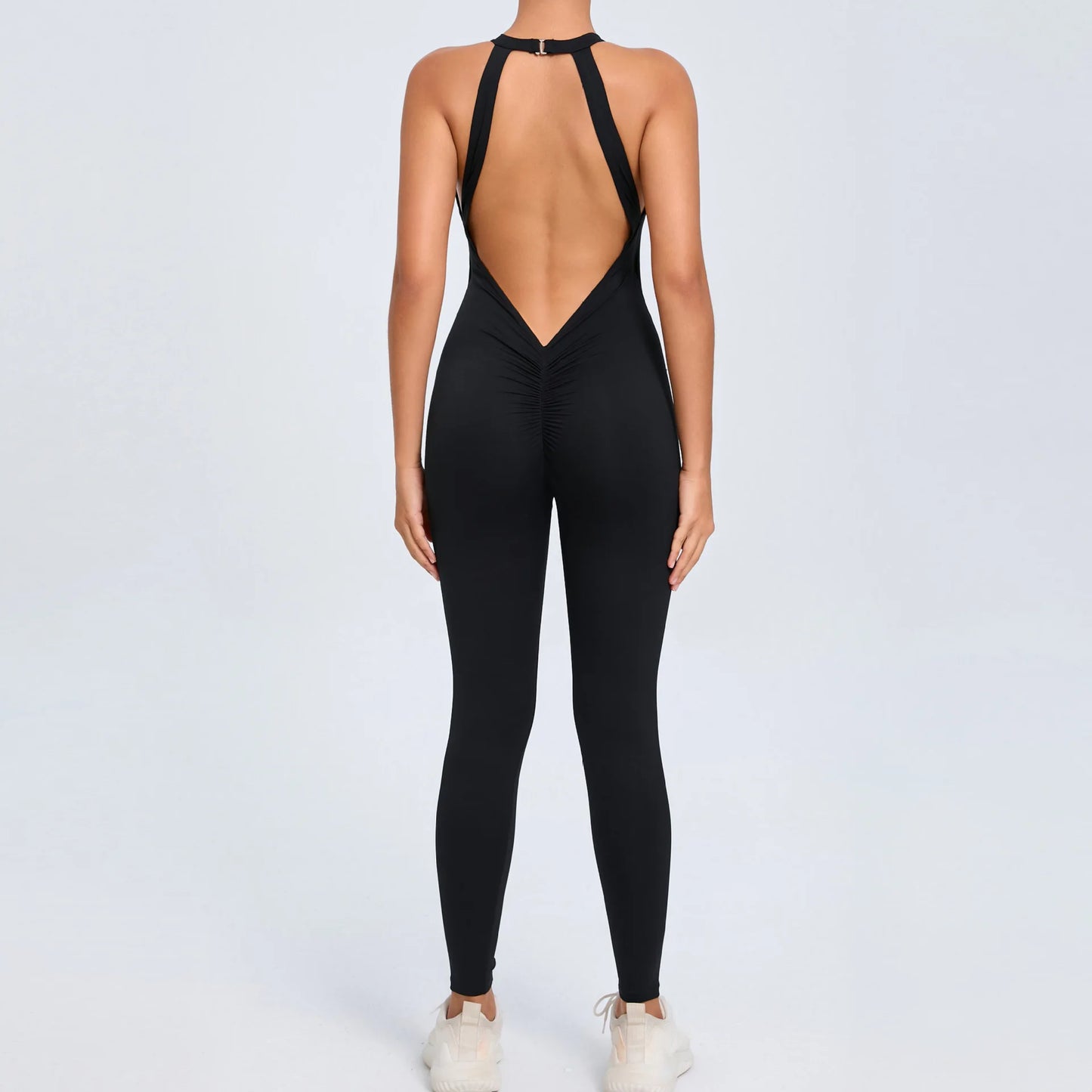 2024 Rompers Yoga Sets Sleeveless pants Jumpsuit for Women Fitness Gym Clothing Workout Open Back Sports Suit with chest pad
