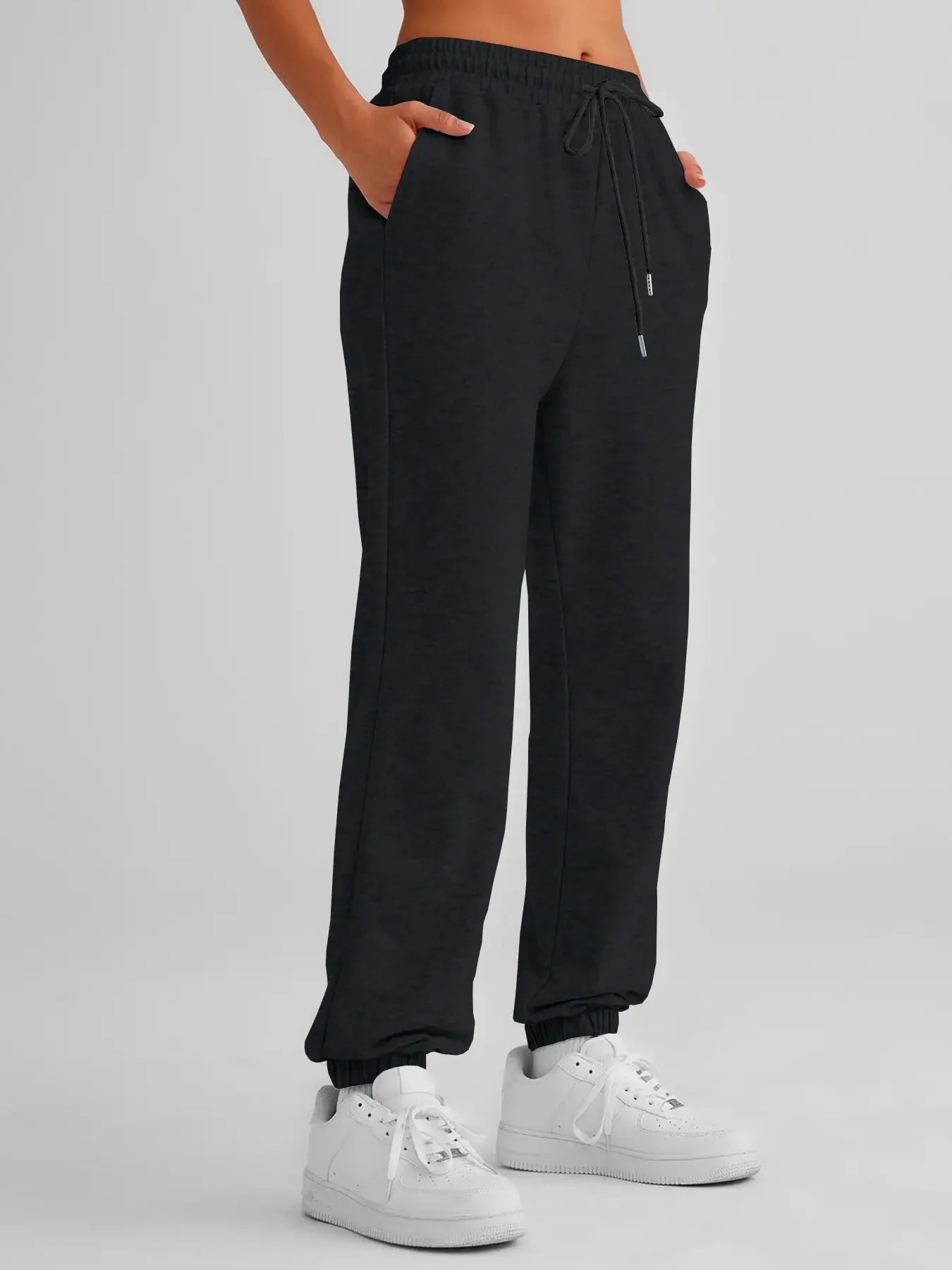 Women's Cinch Bottom Sweatpants High Waisted Athletic Joggers