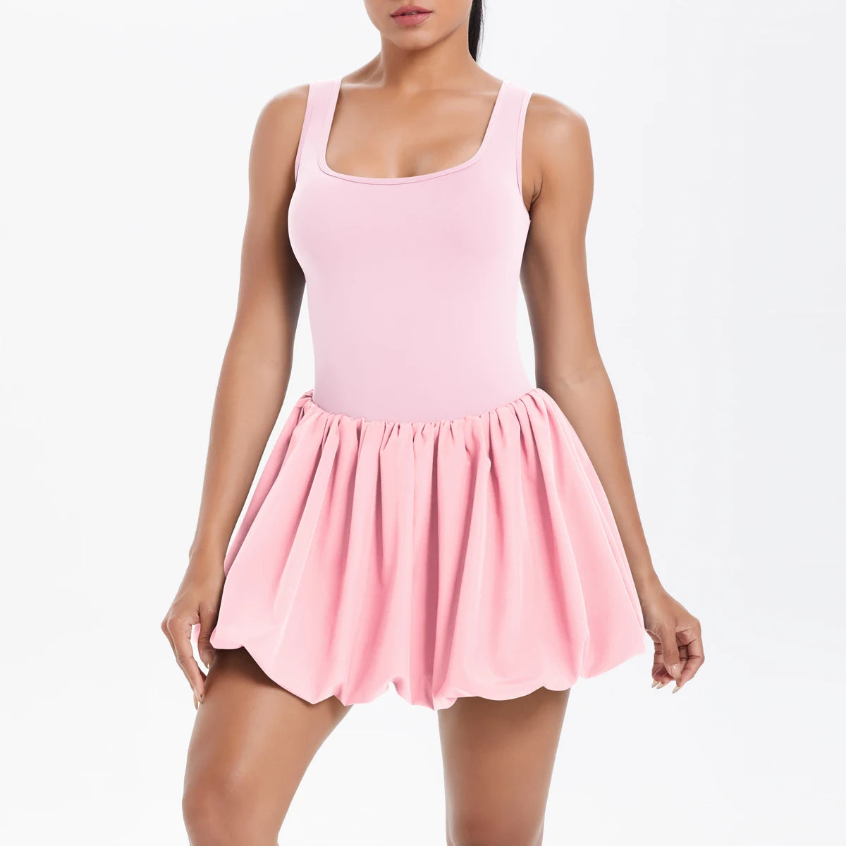 Athletic Yoga Fitness Dress Fitness High Stretch Slim Double Side Non-slip Women's Sports Dresses