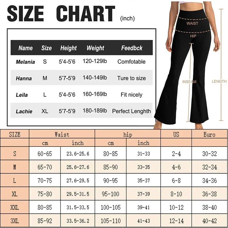 Aiithuug Fleece Warm Yoga Pants Gym Legging Super Stretchy Bell Bottoms Bootcut Yoga Leggings Yoga Flare Leggings Workout