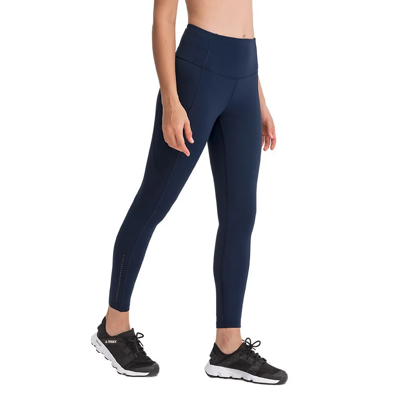2025 New Yoga Pants, High Quality Women's Sports Bottom Pants with Side Pockets, and Gym Exercise Jogging Crop Pants