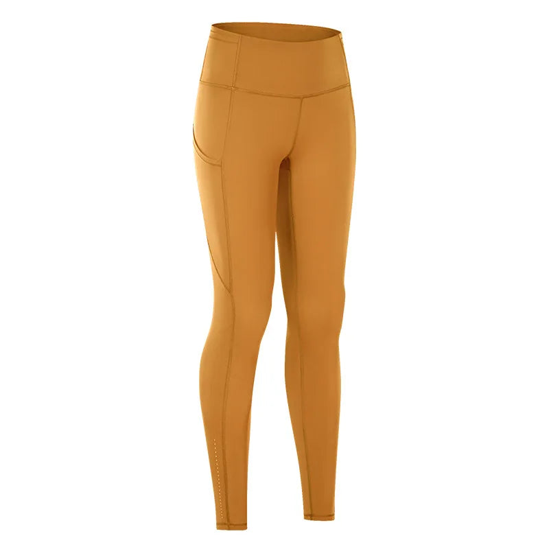 2025 New Yoga Pants, High Quality Women's Sports Bottom Pants with Side Pockets, and Gym Exercise Jogging Crop Pants
