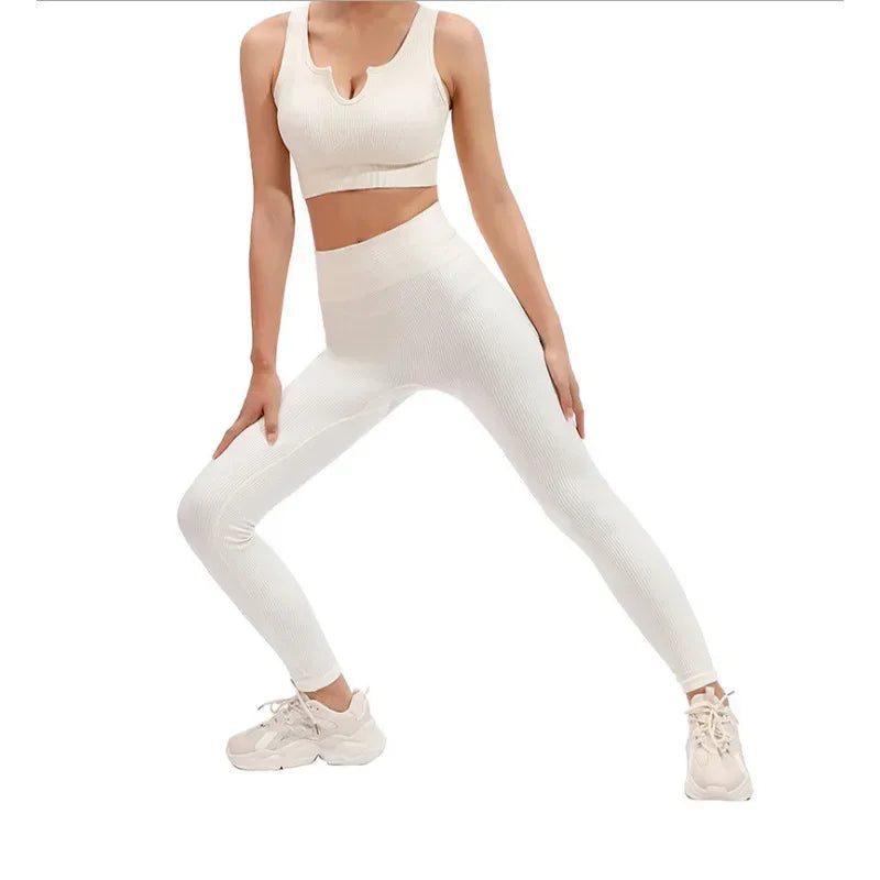 Yoga Threaded Pants Seamless High Elastic Tightening Breathable Breathable Quick Drying Outer Wear Sports Bottom Fitness 9 Pants