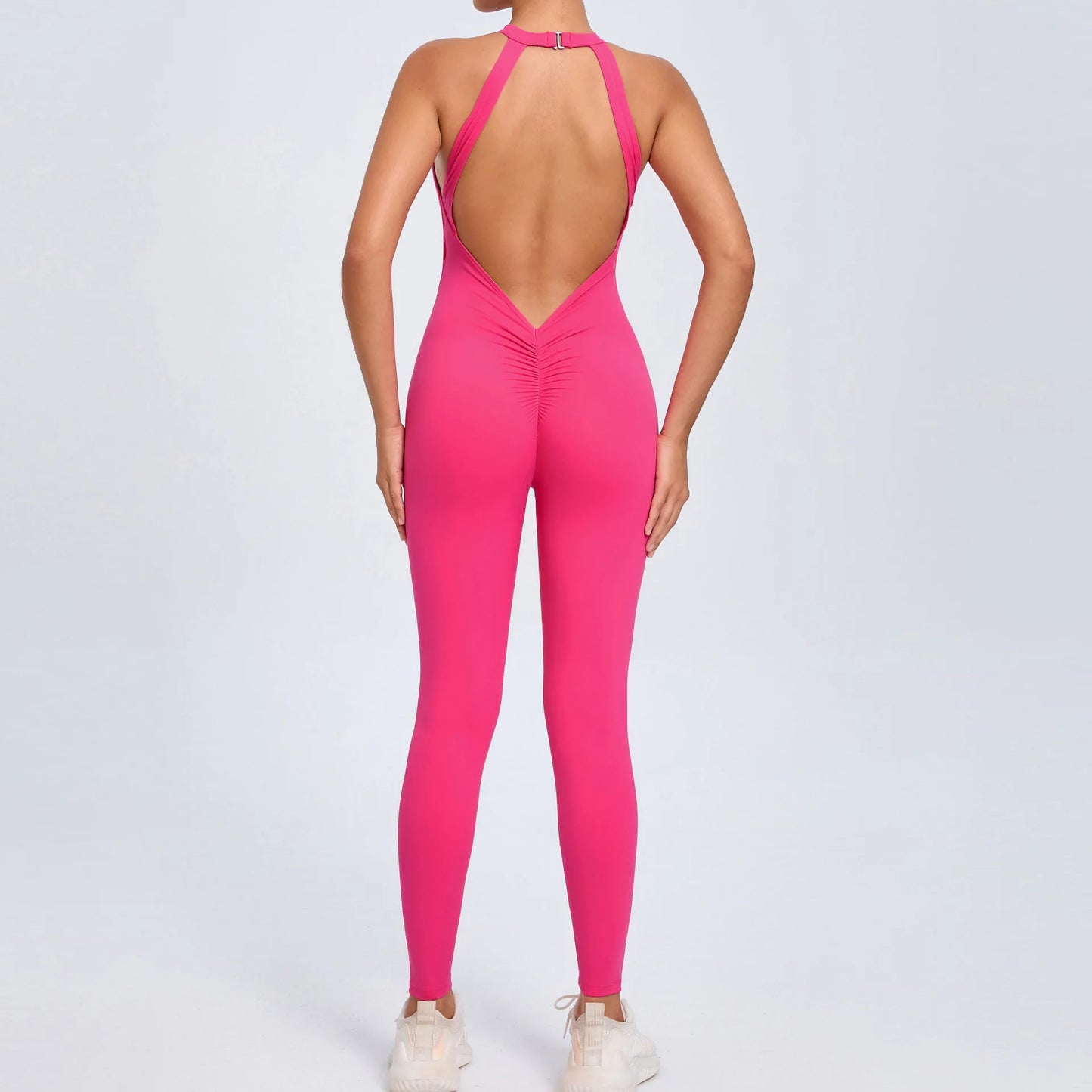 2024 Rompers Yoga Sets Sleeveless pants Jumpsuit for Women Fitness Gym Clothing Workout Open Back Sports Suit with chest pad